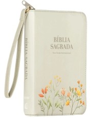 Bíblia Pocket Nvi - Capa Luxo Florida Com Alça - Leitura Perfeita