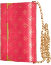 Bíblia Pocket Nvi - Capa Luxo Carteira Rosa Com Corrente - Leitura Perfeita