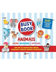 Busy Book Animais Grude, Desgrude E Aprenda