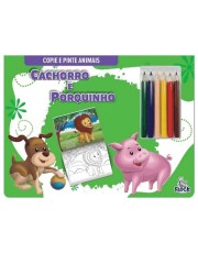 Copie E Pinte Animais: Cachorro E Porquinho