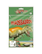 Colorir Com Giz De Cera: Dinossauros