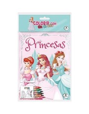 Colorir Com Giz De Cera: Princesas