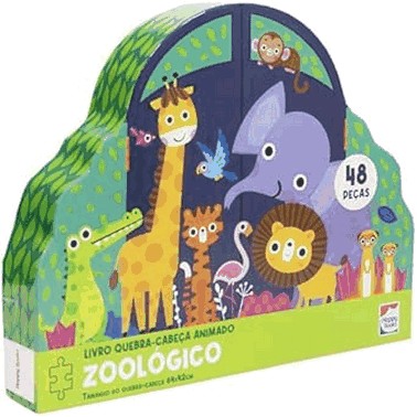Livro Quebra-Cabeça Animado - Zoológico
