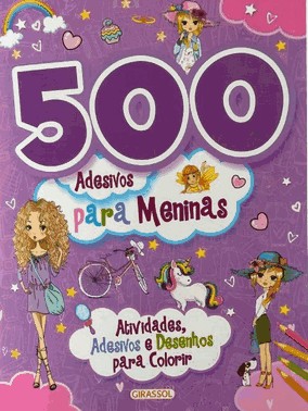 500 Adesivos Para Meninas - Roxa