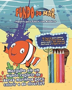 Fundo Do Mar - Histórias Para Colorir Com Adesivos Fundo Do Mar - Histórias Para Colorir Com Adesivos