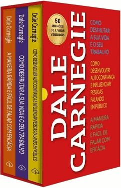 Box Dale Carnegie - Autoconfianca, Oratoria E Produtividade - 3 Livros De Desenvolvimento Pessoal