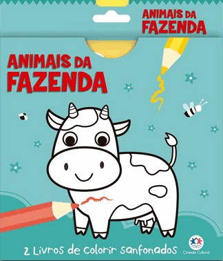 Animais Da Fazenda - 2 Livros De Colorir Sanfonados