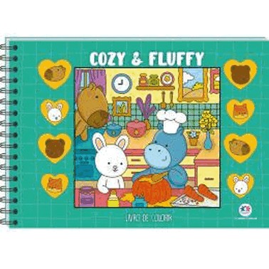 Cozy And Fluffy - Livro De Colorir - Verde