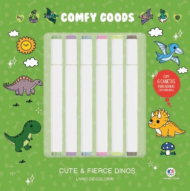 Cute And Fierce Dinos - Para Colorir