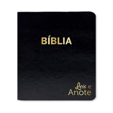Biblia Nvi — Leia E Anote - Luxo - Preta Dourada - Biblia Com Espaco De Anotacao