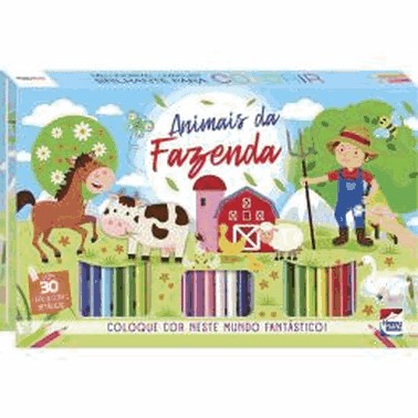 Meu Incrivel Livro-Kit Brilhante Para Colorir: Animais Da Fazenda