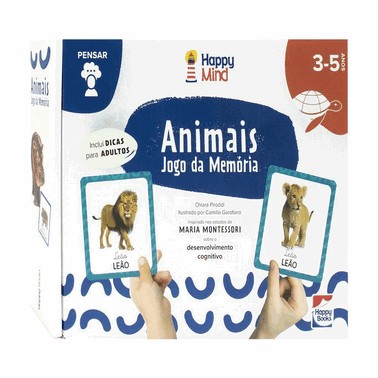Happy Mind - Meu Primeiro Box De Atividades: Animais - Jogo Da Memoria