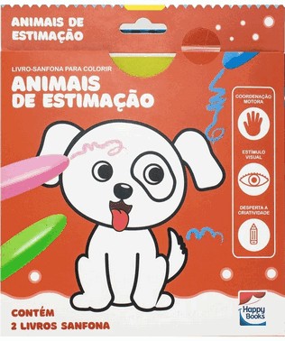 Livro-Sanfona Para Colorir: Animais De Estimacao
