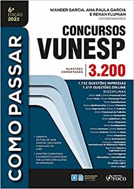 Como Passar Em Concursos Da Vunesp - 3200 Questoes - 6 Ed