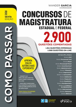 Como Passar Em Concursos De Magistratura Estadual E Federal: 2900 Questoes Comentadas - 6 Ed - 2023