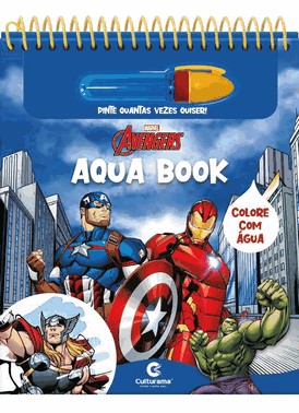 Aqua Book Premium Vingadores - Para Pintar Com Agua!