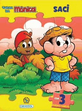 Turma Da Monica Livro Quebra-Cabeca -Saci - Com 3 Quebra-Cabecas