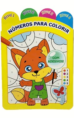 Numeros Para Colorir - Nivel 1 - Com Adesivos!