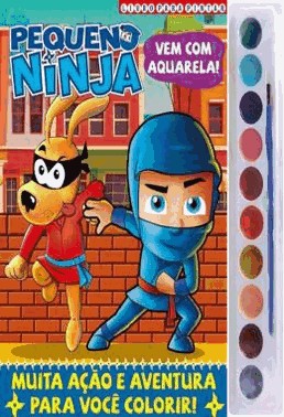 Pequeno Ninja - Para Pintar - Aquarela 10 Cores