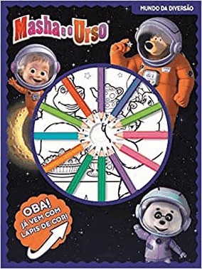 Masha E O Urso Mundo Da Diversao - 12 Lapis De Cor
