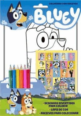 Bluey - Colorindo Com Adesivos
