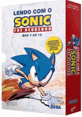 Box: Lendo Com O Sonic  - The Hedgehog (Vol. 7 Ao 12)