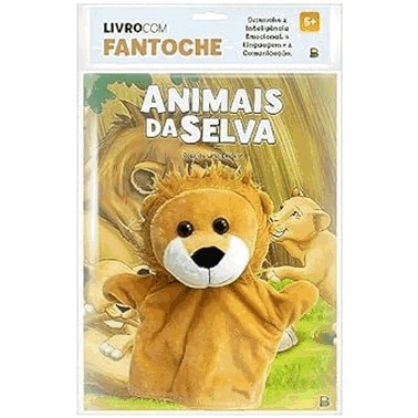 Livro Com Fantoche Animais Da Selva