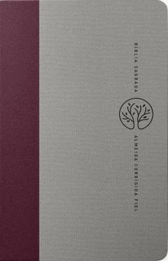 Biblia Sagrada Acf Tecido Vermelho Cinza Leitura Perfeita