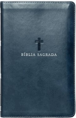 Biblia Nvi, Letra Grande, Couro-Soft  - Azul - Leitura Perfeita