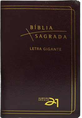 Bíblia A21 Letra Gigante Luxo - Couro Bonded Bordô