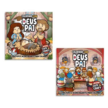 Combo Cute & Comfy - Colorindo Com Deus Pai - Edicao 01 - Kit Com 2 Livros