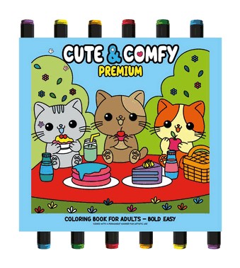 Colecao Cute & Comfy - Premium Edition - Livro De Colorir Adulto