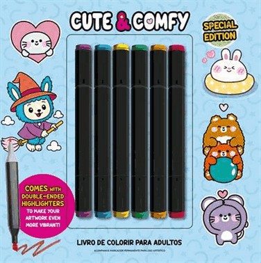 Cute & Comfy Coloring Book For Adults - Special Edition - Livro De Colorir Adulto