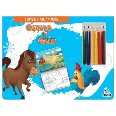Copie E Pinte Animais: Cavalo E Galo