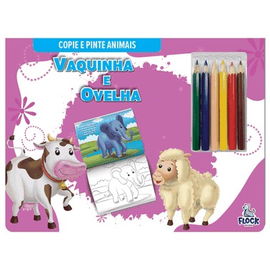 Copie E Pinte Animais: Vaquinha E Ovelha