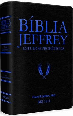 Biblia Jeffrey Estudos Profeticos - Preto Com Detalhe Azul