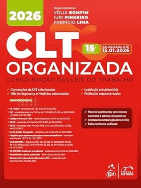 Clt Organizada - Consolidacao Das Leis De Trabalho - 15Ed/26