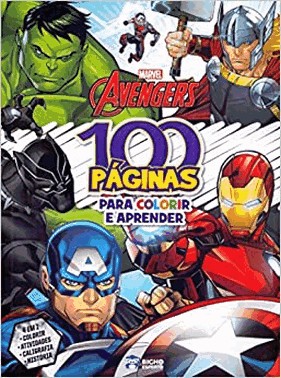 Marvel Avengers-100 Paginas Para Colorir E Aprender