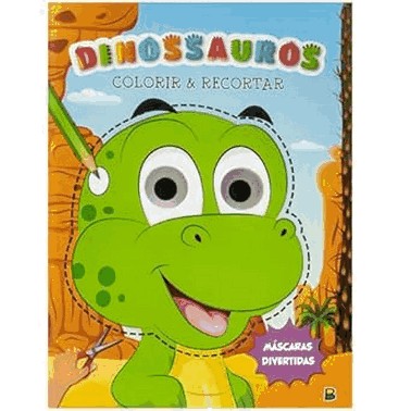Mascaras Divertidas - Colorir E Recortar: Dinossauros