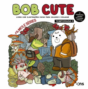 Bob Cute - Filmes E Series - Temporada 3 - Livro Com Ilustracoes Fofas Para Colorir E Relaxar