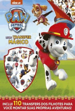 Patrulha Canina Livro Transfer Magico