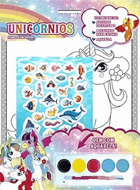 Floresta Encantada Colorindo Com Adesivos