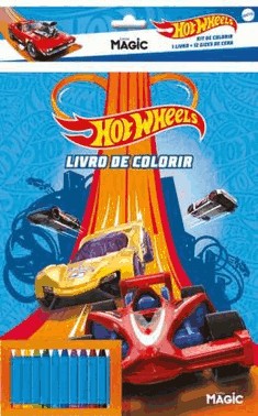 Hot Wheels - Kit De Colorir Com Giz De Cera