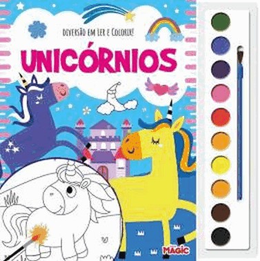 Diversao Em Ler E Colorir - Unicornios