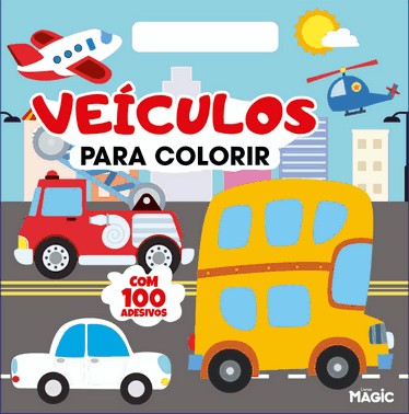 Veiculos Para Colorir - Com 100 Adesivos