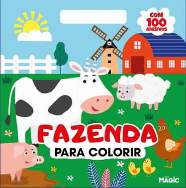 Fazenda Para Colorir - Com 100 Adesivos