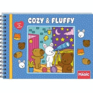 Cozy And Fluffy Bluish - Livro De Colorir