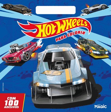 Hot Wheels - Colorir Com Alca E 100 Adesivos
