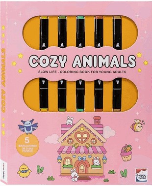 Cozy Colors - Coloring Books For Young Adults: Cozy Animals