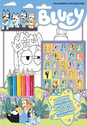 Bluey - Colorindo Com Adesivos Bluey - Colorindo Com Adesivos